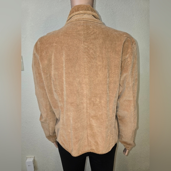 AMI Corduroy Jacket Women Xl Brown  Pockets Long Sleeve - Picture 3 of 9